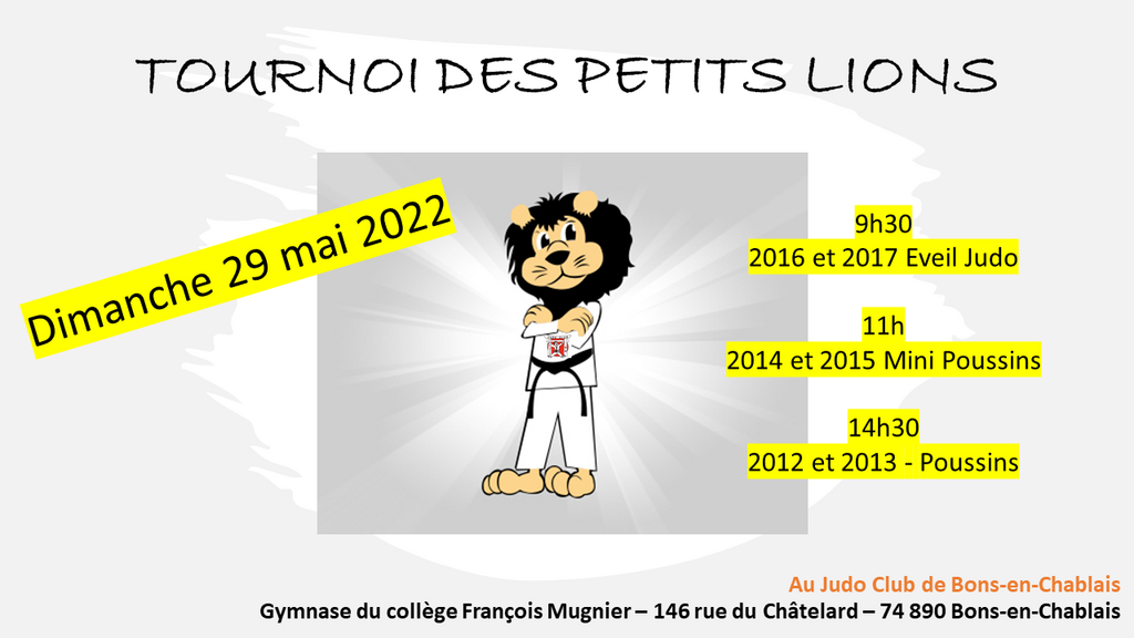 Tournoi des Petits Lions - Bons-en-Chablais - 29.05.2022