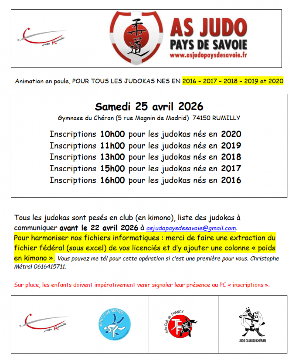 TOURNOI DE RUMILLY MINI POUSSINS / POUSSINS